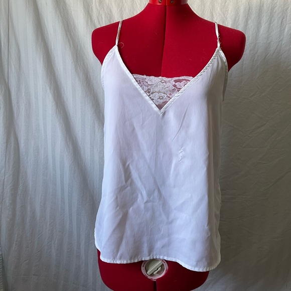Satin Cami w/ Lace Detail - Picture 2 of 6